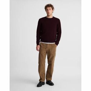 NWT! Madewell - Crewneck Sweater in Heritage Merino Wool - Deep Wine - Size XS